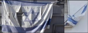 דוגמאות לדגלים מרוטשים על בתי הישוב